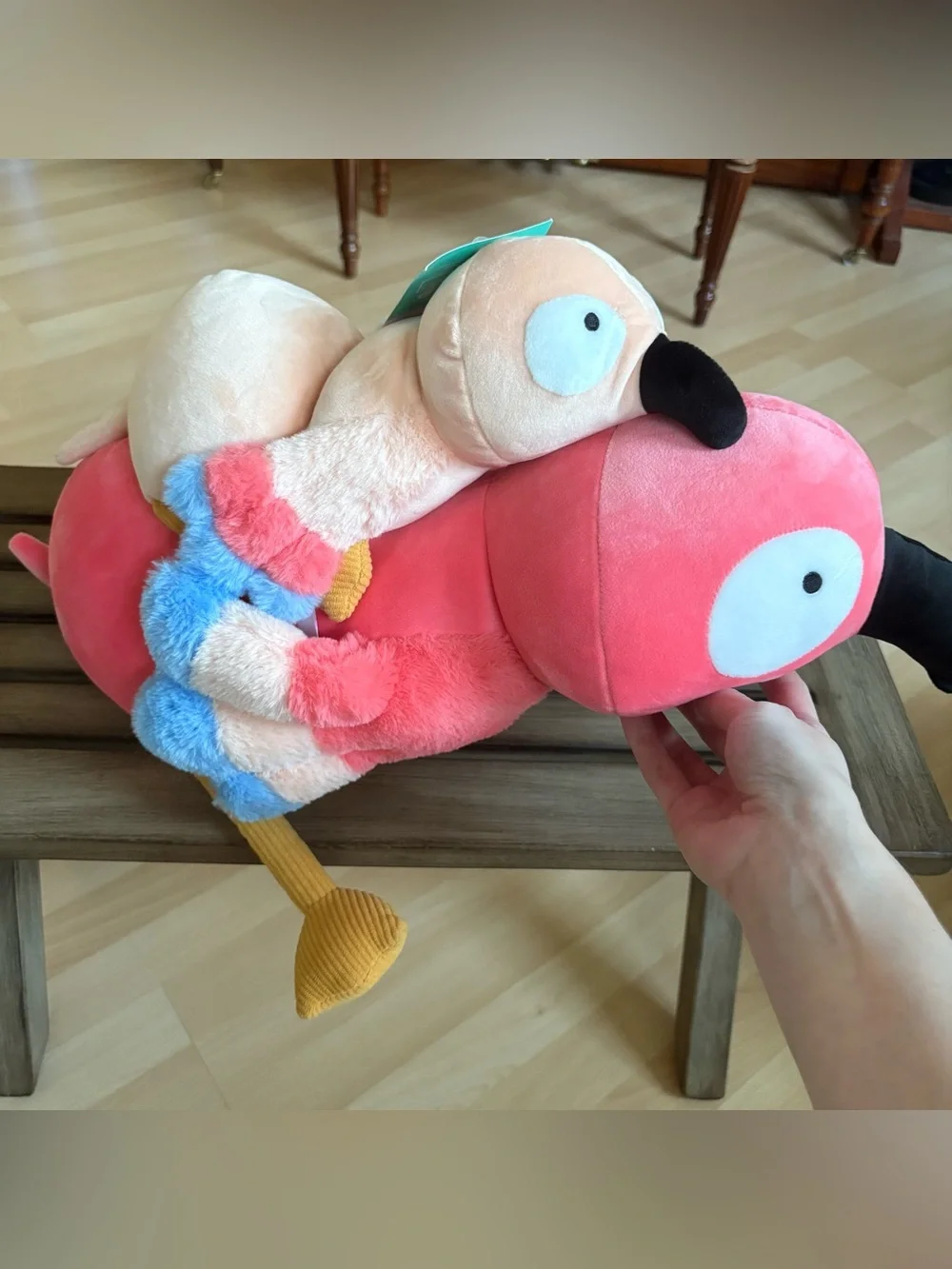 Pillowfort Parrot and Baby Weighted Plush for Kids | Bird Throw Pillow *NEW*